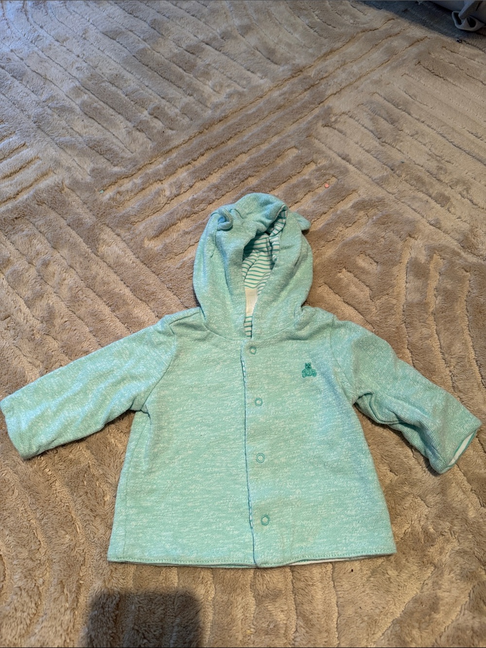 GAP Mint Green Hooded Baby Pullover